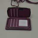 Argyle Wallet Case for Samsung Galaxy S24/S25 5G with Wrist Strap Shoulder Strap, Card Slot Zipper Purse Luxury PU Leather Stand Cell Phone Cover for S 24 24S 25 25S G5 Women Girls Deep Purple (Wine Red)