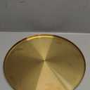 IVAILEX Gold Stainless Steel Round Jewelry and Make up Organizer/Candle Plate Decorative Tray (12.6 inches)