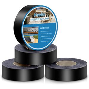 4 Pack Joist Tape for Decking 1-5/8"50', Weather-Resistant Deck Butyl Joist Tape,Waterproof Joists Tape for Flashing Deck Joists and Beams Building Joists