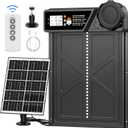 Large Size Automatic Chicken Coop Door Solar - Powered Auto Chicken Door Opener, Timer Modes for Safe and Convenient Chicken Keeping with Intelligent Obstacle Sensors, Remote Control, 14.2"H x 10.83"L