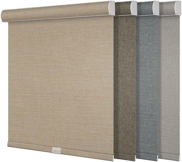 Boolegon Blackout Roller Shades for Windows, Beige, 22" W x 48" H