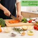 Bamboo Cutting Board, Wood Chopping Board with Juice Groove and Handle, 129 Inch Lightweight Kitchen Cutting Board for Fruit, Vegetables, Bread, Cheese, Snacks, Meat, BBQ, and Serving