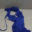 SOLY HUX Women's Sexy Deep V Neck Halter Bodycon Mini Dress Sleeveless Party Club Dresses (Medium, Plain Royal Blue)