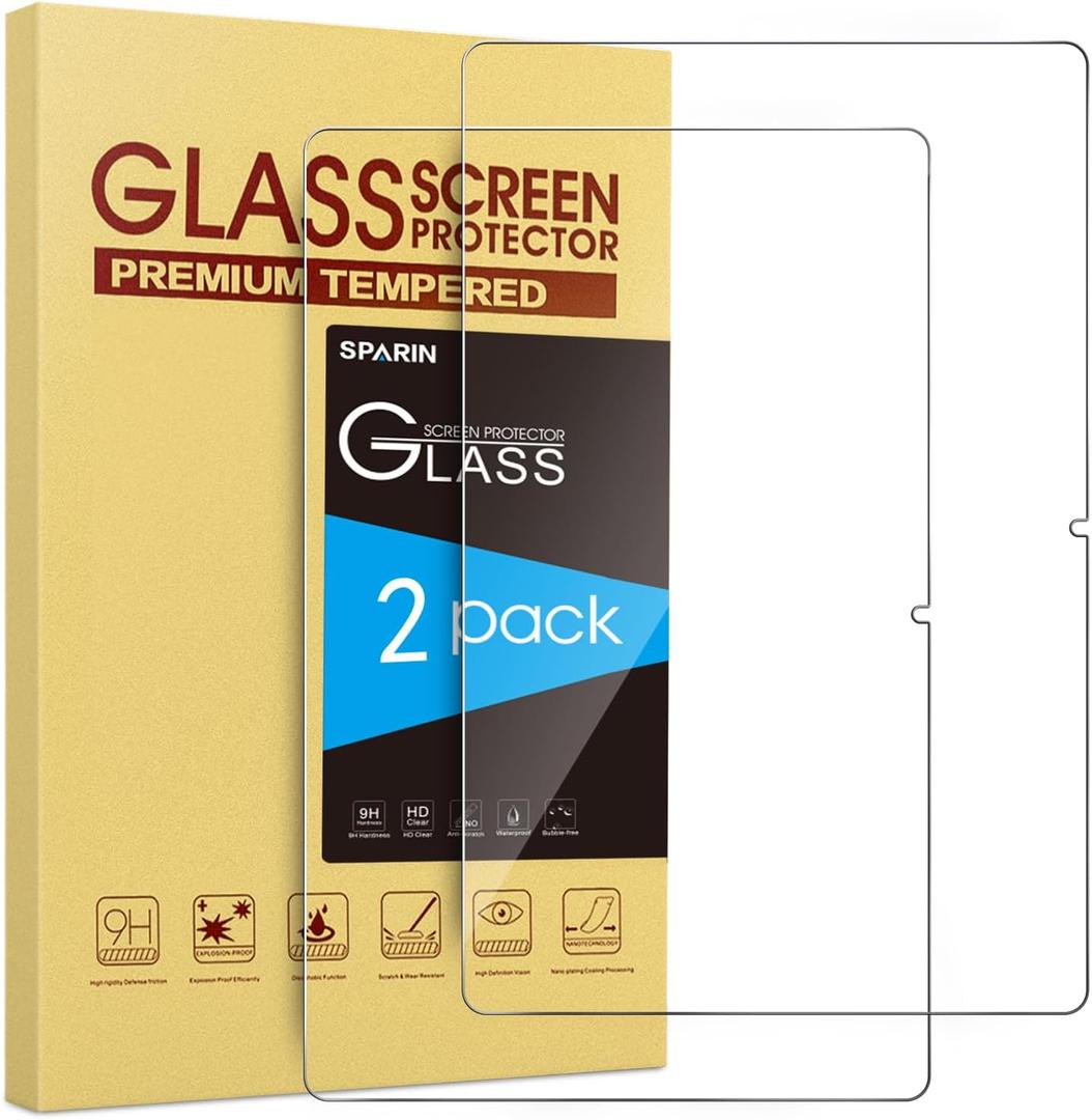 SPARIN 2 Pack Screen Protector for Samsung Galaxy Tab A9 Plus 11 Inch 2023, Case Friendly Tempered Glass HD Clear film for Samsung Tablet A9+ (SM-X210/X216/X218)