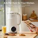 35oz Nut Milk Maker, Compact Soy Milk Maker with 12 Blades, White
