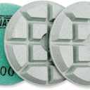 DT-DIATOOL Concrete Polishing Pads 3 inch/80mm for Concrete, Cement and Terrazzo Floors Processing, Repairing and Renovating, Dry or Wet Use Diamond Grinding Pads Grit 200 3pcs
