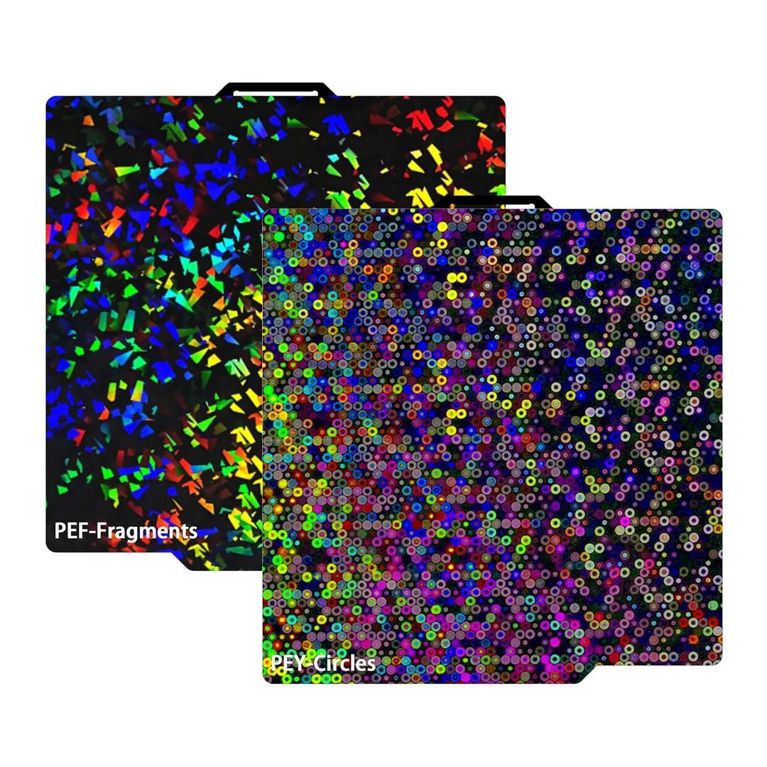 Build Plate 257x257mm - GOMENL Build Plate for Bambu Lab P1P/P1S /X1/X1C/X1E/A1 3D Printer, 3D Printer Spring Steel Removable Platform (PEY-Fake+ PEY-Circle)