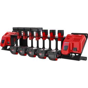Wall Holder for Milwaukee M12/M18 Battery & Mount for M12-18C/FC Charger