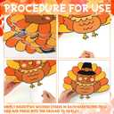 Thyle 12 Pcs Thanksgiving Yard Signs Fall Outdoor Decorations Waterproof Lawn Turkey and Pumpkin Signs with Stakes for Thanksgiving Autumn Outside Yard Garden Decor