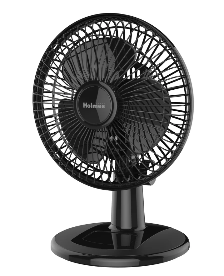 Holmes Personal Table Fan 6", 2 Speeds, Adjustable Head Tilt