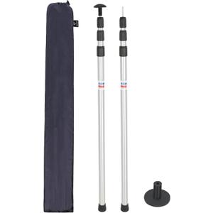 REDCAMP Aluminum Adjustable Camping Tarp Poles, Set of 2, 90" Telescoping Lightweight Tent Poles for Shelter, Hammock Rain Fly, Awning, 35.43-90.55in