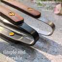 Exquisite Lightweight Cooking Tongs - 304 Stainless Steel & Walnut Wood, Comfortable Grip, Non-Slip Design, High Heat Resistant - Ideal for Light and small food, Kitchen Plating, Korean BBQ, 9-Inch