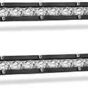 12 Inch LED Light Bar, 144W Spot Flood Combo Beam Light Bar, 8000 lm 6500K White, IP67 Waterproof Offroad Light Bars for Trucks, SUVs, Jeeps, ATVs, Boats, 2-Pack