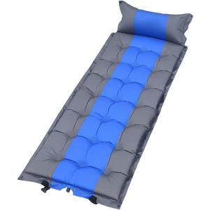Outdoor Single Automatic Inflatable Mattress, Camping Indoor air Mattress, Tent Sleeping mat Thickened Floor mat (Color: Blue)