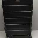 KROSER Hardside Expandable Carry On Luggage with Spinner Wheels & Built-in TSA Lock, Durable Suitcase Rolling Luggage with USB Port, Carry-On 20-Inch, Black