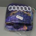 Poedist 4 Pcs Gold Edge Marble Bathroom Shower Curtain Set, Bathroom Sets with Shower Curtain and Rugs(Bath Mat,U Shape and Toilet Lid Cover Mat) and 12 Hooks-Purple (Style -02), 71"L x 71"W