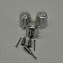 Enhon 3 Piece Shower Knobs Replacement with 3 Adapters, Shower Faucet Handles Compatible with Gerber Bathtub Faucet, 16 Point Broach Adapters for Short & Long Valve Stems, Easy Installation