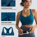 RUNNING GIRL Adjustable Straps High Impact Sports Bra for Women,High Support Workout Sports Bras with Sewn in Pads (L)