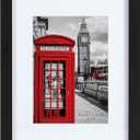 PEALSN 8x10 Picture Frame Set of 6, Display Picture 5x7 with Mat or 8x10 Without Mat, Black Woodgrain