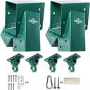 Heavy Duty Swing Sets Brackets Including 2 A-Frame Swing Set Brackets and 4 Swing Hangers for Playground Equipment Mounting Parts Hardware Included (Green)