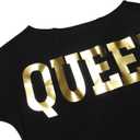 PESION Womens Off The Shoulder Tops Sexy Shiny Metallic Shirts Long Sleeves Fashion Graphic T-Shirts Blouses (Black, XL)