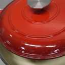3 Qt Enameled Cast Iron Dutch Oven with Lid, E-far Small Round Nonstick Dutch Oven Pot for Bread Baking Braising Stews Roasting Cooking, Heavy Duty, Induction & Oven Safe - Red
