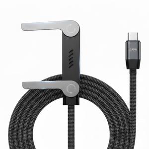 240W Invisible Stand Type C Charger | 240W Ultra-Fast Charging Cable with Stand Compatible for Tablet, PC, Iphone & Android Mobile | Highly Durable USB-C to USB-C Braided Fast Charging Cable