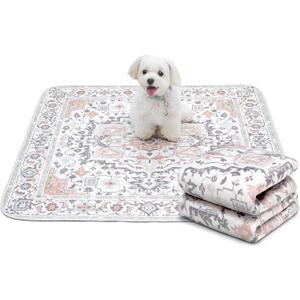 Paw Inspired Designer Print Dog Pads (2 Pack) | Premium Washable Pee Pads | Reusable Puppy Pads for Potty Training, Whelping, Waterproof Mat | Leakproof, Non-Slip Liner (Light Persian, 36" x 36" Size)