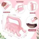 2 Pcs Fascia Cellulite Massage Tool Set - Fascia Release Tools for Neck, Shoulder, Back, Legs, Resin Body Massager Tension Relief Back & Plantar Fasciitis Relief, Pink