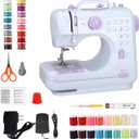 Mini Sewing Machine for Beginners, Portable with Dual Speed, 12 Stitches, Foot Pedal and Accessories Kit for Home Quick Repairs DIY Crafts & Gift, Purple