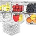 6 Pack Plastic Food Pan with Lid 1/6 Size 4 Inch Deep Restaurant Clear Food Storage Containers with lids Polycarbonate Commercial Hotel Pans for Fruits Vegetables Beans Corns (6 PCS, 4'' Deep)