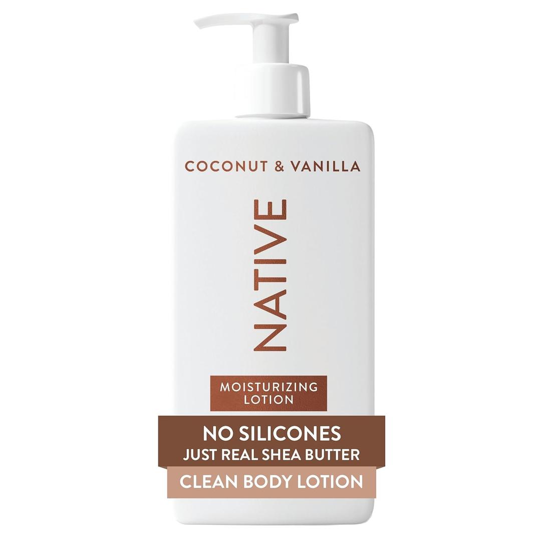 Native Body Lotion Contains Naturally Derived Plant-Based Moisturizers for Women and Men | Restores Dry Skin, Coconut & Vanilla, 16.5 fl oz