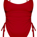 Women's Sexy One Piece Bathing Suit Tummy Control Swimsuit Red 2XL
