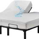 Waterproof 32-34 Split Top King Mattress Protector for Adjustable Bed Flex Head Fitted Sheet Style with Elastic Deep Pocket Mattress Cover Split Top King
