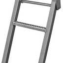 Buyers Products RS2SS Stainless Steel 2 Rung Retractable Truck Step, 17.38 x 30.25 Inch, Non Slip Treads, 14 Inch Bolt Center, 400 lb Capacity, Finish, Folds Away, Durable for Trucks & Trailers