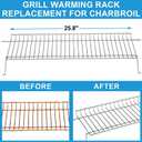 G458-0007-W1 Warming Rack Grill Parts for Charbroil 463439914 463437815 463436915 463436515 463436213 463436814 Warming Rack for Charbroil Grill Replacement Parts