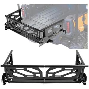 KUAFU UTV Tailgate Bed Extender Compatible with Honda Pioneer 700-4 2016+/ 1000-5 2016+ Cargo Tailgate Gate Accessories Cargo Tailgate Extender Black