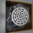 DEOKXZ 4 1/4" Shower Drain Round Brushed Nickel, Removable Grille Strainer Screws in Drain Cover, Base with Adjustable Drain Flange Kit PVC, SUS304 Stainless Steel