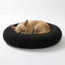 Muddy Mat Cloud K-9 Bed for Dogs & Cats, Soft & Relaxing Donut Dog Bed, Chenille Material, Removable Cover, Washable & Dryer Safe Black Small (25'x25') 