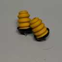 Pack-2 Car Control Arm Bumper Shock Pads, Car Rear Axle Bumper with Nut, Compatible with Chevrolet Cadillac GMC Silverado 1500 2500 3500 (Yellow)