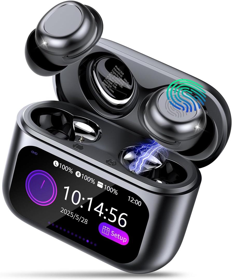 Sleep Earbuds Bluetooth 5.4 in Ear Touch Screen Sleep Headphones, Small Design Mini Sleep Earbuds for Side Sleepers with Sleep Mode, 48H Playtime Sleep Earphones Clear Calls, 5 EQ Modes, Black