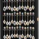 36 Souvenir Tea Spoon Display Case Rack Wall Mountable Cabinet Frame with Lockable Door Black Finish