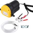 Oil Pump, 12V 60W Oil Extractor, Transfer Pump for Oil Change, Electric Transfer Oil Pump from Cars, Motorcycles, RVs, Boats (Yellow)