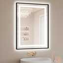 24"x32" LED Bathroom Mirror with Lights, Front & Backlit, Anti-Fog, Dimmable, 3 Color Temperature, CRI 90+, LED Mirror for Bathroom with Premium Full Aluminum Frame, Touch Control with Memory