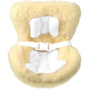 6 x Car Seat for Dolls, Cute Car Seat with Clip Box and Safety Belt Soft Furry Cushions Ideal Decorative Accessories for Air Vent Clip and Desktop Stand(Apricot)