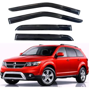 KPY Rain Guards Fit for 2009-2020 Dodge Journey, Out-Channel Window Visors Vent Wind Deflectors 4PC, Car Accessories for 09-20 Journey
