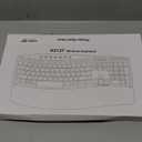 EDJO Wireless Keyboard,2.4G USB/Bluetooth Dual-Channel Connection, Full Size Wave Keys Ergonomic Keyboard with Soft Wrist Rest for Windows, Mac OS Desktop/Laptop/PC(Black)