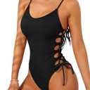 Narecte One Piece Swimsuit Women Bathing Suit Sexy High Cut Women's One-Piece Swimsuits Monokini One Piece Bathing Suit, M