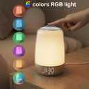 winshine Touch Wake Up Night Light with Sunrise Simulation Alarm Clock, 3 Ways Dimmable Warm White Bedside Lamp for Kid Bedrooms RGB Ambient Table Nightstand Light,Sleep Aid Snooze Timer Mode