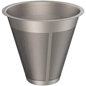 TIANDLIFE Pour Over Coffee Dripper Titanium Slow Drip Coffee Filter Metal Cone Paperless Reusable Single Cup Coffee Maker 1-2 Cup With Non-slip Cup Stand (Titanium Coffee Filter)